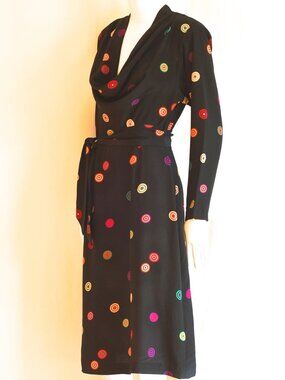 Oleg Cassini 1980's-1990's Licensed Silk Dress - Korea